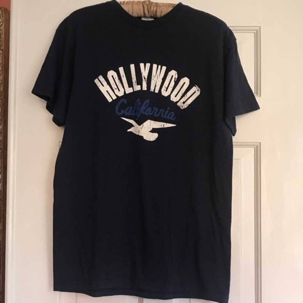 Navy Hollywood California T-Shirt Size Medium